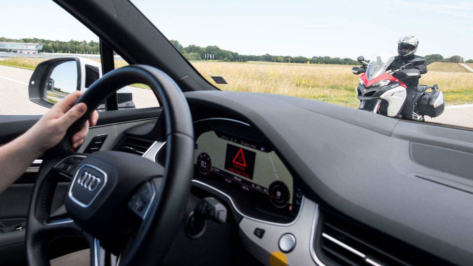 Ducati Audi safety car-bike comms smart highway